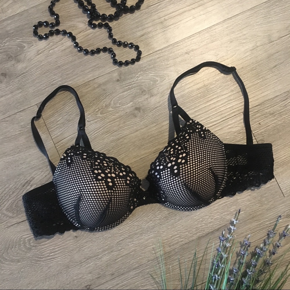 Black Tie Push-up Bra